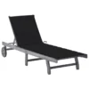 Chaise Longue De Jardin Avec Coussin Gris Bois D'acacia Solide 5