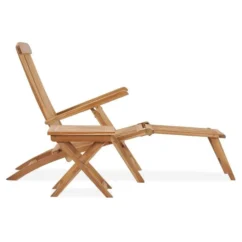 Chaise Longue De Jardin Avec Repose-pied Et Table Bois De Teck -Chair Soldes Boutique chaise longue de jardin avec repose pied et table bois de teck 3666722750677 946549