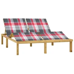 Chaise Longue Double Avec Coussins Bois De Pin Imprégné 5