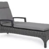 Chaise Longue En Aluminium Anthracite Avec Coussins Ben