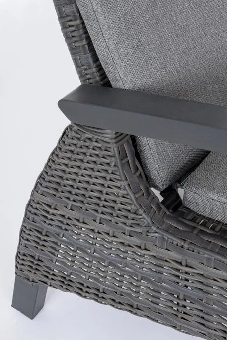 Chaise Longue En Aluminium Anthracite Avec Coussins Ben 5 Chaise Longue En Aluminium Anthracite Avec Coussins Ben – Image 5