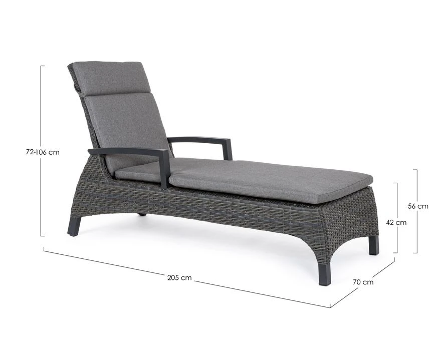 Chaise Longue En Aluminium Anthracite Avec Coussins Ben 9 Chaise Longue En Aluminium Anthracite Avec Coussins Ben – Image 9