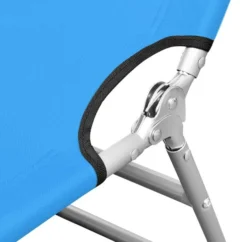 Chaise Longue Pliable Avec Coussin De Tête Acier Bleu Turquoise -Chair Soldes Boutique chaise longue pliable avec coussin de tete acier bleu turquoise 3666722364058 936073