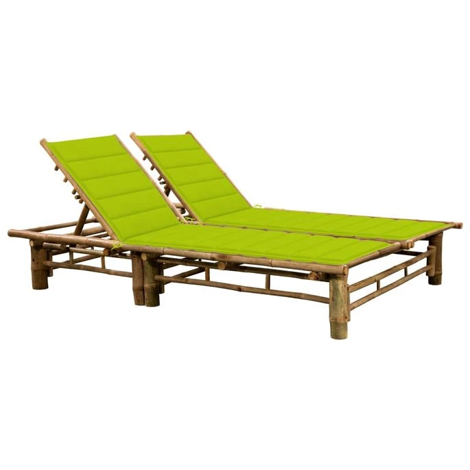 Chaise Longue Pour 2 Personnes Avec Coussins Bambou 5 1 Chaise Longue Pour 2 Personnes Avec Coussins Bambou 5