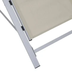 Chaise Longue Textilène Et Aluminium Crème 2 -Chair Soldes Boutique chaise longue textilene et aluminium creme 3666722363242 936772