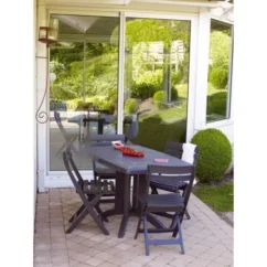 Chaise Miami Pliante - Anthracite -Chair Soldes Boutique chaise miami pliante anthracite 3100038075869 659056