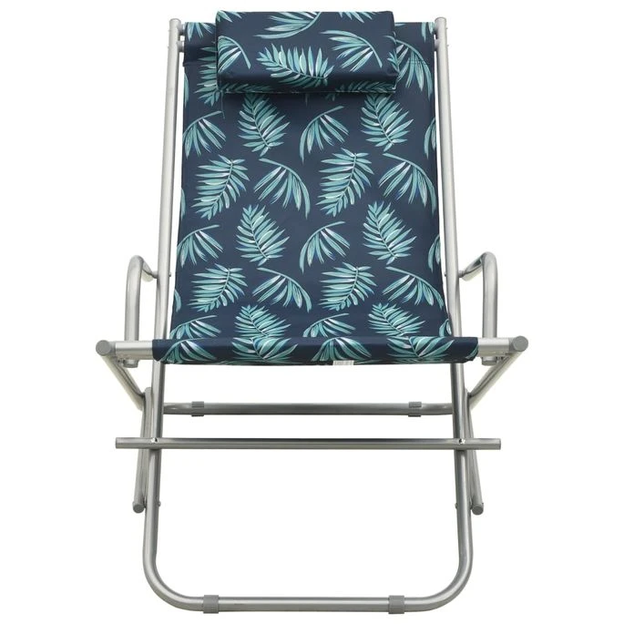 Chaises à Bascule 2 Pcs Acier Motif De Feuilles 3 Chaises à Bascule 2 Pcs Acier Motif De Feuilles – Image 3