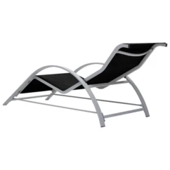 Chaises Longues 2 Pcs Avec Table Aluminium Noir -Chair Soldes Boutique chaises longues 2 pcs avec table aluminium noir 3666722314008 991542