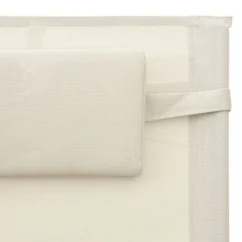 Chaises Longues 2 Pcs Textilène Crème Et Gris -Chair Soldes Boutique chaises longues 2 pcs textilene creme et gris 3666722458276 768276