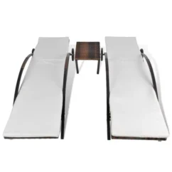 Chaises Longues Avec Table Résine Tressée Marron 2 -Chair Soldes Boutique chaises longues avec table resine tressee marron 3666722330169 974476