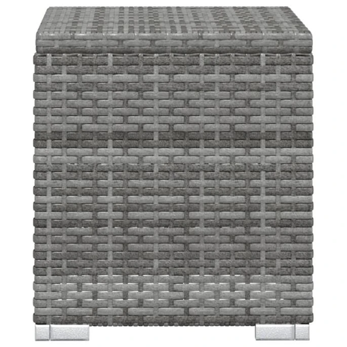 Chaises Longues De Jardin Table à Thé 3 Pcs Résine Tressée Gris 10 Chaises Longues De Jardin Table à Thé 3 Pcs Résine Tressée Gris – Image 10