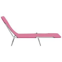 Chaises Longues Pliables 2 Pcs Acier Et Tissu Rose -Chair Soldes Boutique chaises longues pliables 2 pcs acier et tissu rose 3666722363921 936179