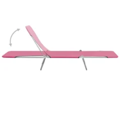 Chaises Longues Pliables 2 Pcs Acier Et Tissu Rose -Chair Soldes Boutique chaises longues pliables 2 pcs acier et tissu rose 3666722363921 936180