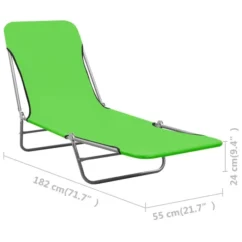 Chaises Longues Pliables 2 Pcs Acier Et Tissu Vert -Chair Soldes Boutique chaises longues pliables 2 pcs acier et tissu vert 3666722363945 936167