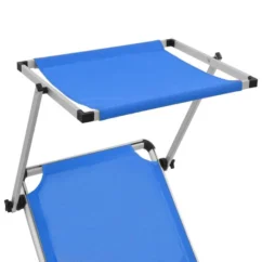 Chaises Longues Pliables Et Toit 2 Pcs Aluminium Textilène Bleu 17 Chaises Longues Pliables Et Toit 2 Pcs Aluminium Textilène Bleu -Chair Soldes Boutique chaises longues pliables et toit 2 pcs aluminium textilene bleu 3666722460965 763089