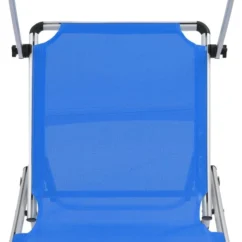 Chaises Longues Pliables Et Toit 2 Pcs Aluminium Textilène Bleu 19 Chaises Longues Pliables Et Toit 2 Pcs Aluminium Textilène Bleu -Chair Soldes Boutique chaises longues pliables et toit 2 pcs aluminium textilene bleu 3666722460965 763091
