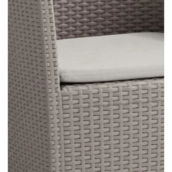 Fauteuil De Jardin Cappucino - Aspect Rotin Tressé Avec Coussin Polyester - ALLIBERT BY KETER - IOWA -Chair Soldes Boutique fauteuil de jardin cappucino aspect rotin tresse avec coussin polyester allibert by keter iowa 8711245130026 1474355