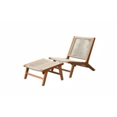 Fauteuil De Jardin En Bois D'eucalyptus FSC Et Corde Avec Repose Pieds FIJI -Chair Soldes Boutique fauteuil de jardin en bois d eucalyptus fsc et corde avec repose pieds fiji 3584174449447 728832