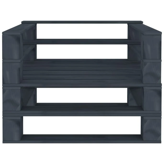 Fauteuil Palette De Jardin Bois Gris 2 Fauteuil Palette De Jardin Bois Gris – Image 2