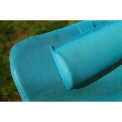 Fauteuil Relax Avec Tetiere - Structure En Acier Et Textilene - 3 Positions - 57 X 56 X 74 Cm - Bleu -Chair Soldes Boutique fauteuil relax avec tetiere structure en acier et textilene 3 positions 57 x 56 x 74 cm bleu 3612407958494 429836