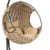 Fauteuil Suspendu Avec Coussin Métal Beige Pona