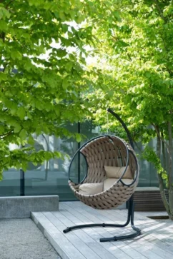 Fauteuil Suspendu Avec Coussin Métal Beige Pona -Chair Soldes Boutique fauteuil suspendu avec coussin metal beige pona 5400924216306 1336051