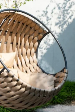 Fauteuil Suspendu Avec Coussin Métal Beige Pona -Chair Soldes Boutique fauteuil suspendu avec coussin metal beige pona 5400924216306 1336052