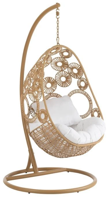 Fauteuil Suspendu Avec Coussins Aluminium Et Roseau Beige Ila 1 Fauteuil Suspendu Avec Coussins Aluminium Et Roseau Beige Ila