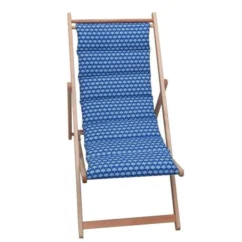 JARDIN PRIVE Chilienne Matelassée Helsinki - Toile Amovible - Bleu Indigo