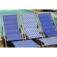 JARDIN PRIVE Chilienne Matelassée Helsinki - Toile Amovible - Bleu Indigo -Chair Soldes Boutique jardin prive chilienne matelassee helsinki toile amovible bleu indigo 3113610151028 597586