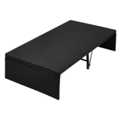 Lit De Jardin à Baldaquin Résine Tressée Noire Uvo -Chair Soldes Boutique lit de jardin a baldaquin resine tressee noire uvo 3666722560290 384080