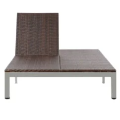 Lit De Jardin à Roues Résine Marron Et Pieds Métal Gris Nubi -Chair Soldes Boutique lit de jardin a roues resine marron et pieds metal gris nubi 3666722557177 387064