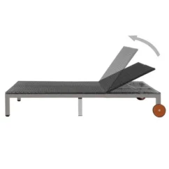 Meilleures ventes -Chair Soldes Boutique lit de jardin a roues resine noire et pieds metal gris nubi 3666722614610 387059