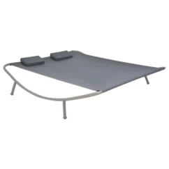 Lit De Jardin Anthracite 200x173 Cm Acier
