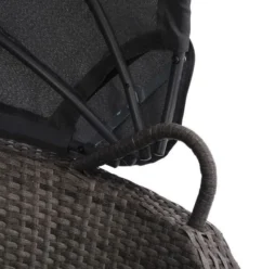 Lit De Jardin Avec Auvent Résine Tressée Et Polyester Gris Uvo -Chair Soldes Boutique lit de jardin avec auvent resine tressee et polyester gris uvo 8718475616474 384067