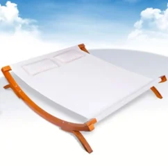 Lit De Jardin Avec Oreillers Tissu Blanc Et Bois Massif Vera -Chair Soldes Boutique lit de jardin avec oreillers tissu blanc et bois massif vera 8718475505730 387983