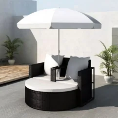 Lit De Jardin Avec Parasol Résine Tressée Noire Uvo 7 Lit De Jardin Avec Parasol Résine Tressée Noire Uvo -Chair Soldes Boutique lit de jardin avec parasol resine tressee noire uvo 3666722560030 384463
