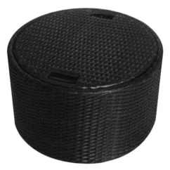 Lit De Jardin Avec Toit Et Table Résine Tressée Noire Velass -Chair Soldes Boutique lit de jardin avec toit et table resine tressee noire velass 8718475501848 384452