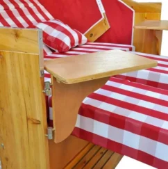 Lit De Jardin Bois Résine Tressée Et Tissu Rouge Blanc Zadi -Chair Soldes Boutique lit de jardin bois resine tressee et tissu rouge blanc zadi 388862