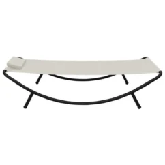 Lit De Jardin Crème 200x90 Cm Acier 2 -Chair Soldes Boutique lit de jardin creme 200x90 cm acier 3666722528269 554119