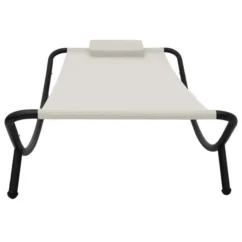 Lit De Jardin Crème 200x90 Cm Acier 2 -Chair Soldes Boutique lit de jardin creme 200x90 cm acier 3666722528269 554120