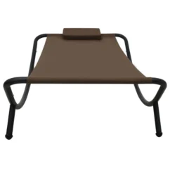 Lit De Jardin Marron 200x90 Cm Acier 2 -Chair Soldes Boutique lit de jardin marron 200x90 cm acier 3666722528276 554112