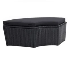 Lit De Jardin Modulable à Auvent Résine Et Tissu Noir Velass -Chair Soldes Boutique lit de jardin modulable a auvent resine et tissu noir 8719883868196 400437
