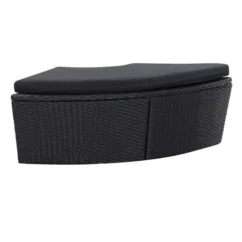 Lit De Jardin Modulable à Auvent Résine Et Tissu Noir Velass -Chair Soldes Boutique lit de jardin modulable a auvent resine et tissu noir 8719883868196 400438