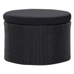 Lit De Jardin Modulable à Auvent Résine Et Tissu Noir Velass -Chair Soldes Boutique lit de jardin modulable a auvent resine et tissu noir 8719883868196 400439