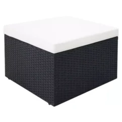 Lit De Jardin Modulable à Auvent Résine Tressée Noire Velass -Chair Soldes Boutique lit de jardin modulable a auvent resine tressee noire velass 8718475501893 388857