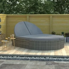 Lit De Jardin Polyester Et Résine Tressée Gris Methy -Chair Soldes Boutique lit de jardin polyester et resine tressee gris methy 3666722557535 386725