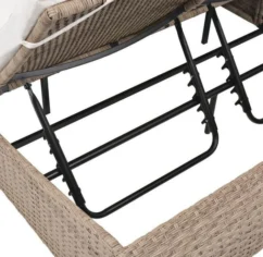 Lit De Jardin Résine Tressée Beige Et Polyester Blanc Imia -Chair Soldes Boutique lit de jardin resine tressee beige et polyester blanc imia 3666722558273 386105