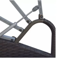 Lit De Jardin Rond Avec Auvent Résine Tressée Marron Miaden -Chair Soldes Boutique lit de jardin rond avec auvent resine tressee marron miaden 8718475880479 384470