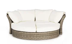 Lit De Jardin Rotatif En Aluminium Tresse En Fibre Blanc Laurie -Chair Soldes Boutique lit de jardin rotatif en aluminium tresse en fibre blanc laurie 3666722592338 1393482